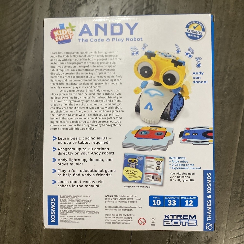 Thames & Kosmos Andy: The Code & Play Robot   Screen-Free Coding & Robotics Kit - Picture 3 of 6